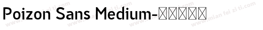 Poizon Sans Medium字体转换